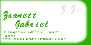 zsanett gabriel business card